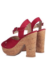 Fitbas 111092 527 Kadın Kırmızı Büyük & Küçük Numara Platform Ayakkabı - 3