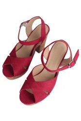 Fitbas 111092 527 Kadın Kırmızı Büyük & Küçük Numara Platform Ayakkabı - 5