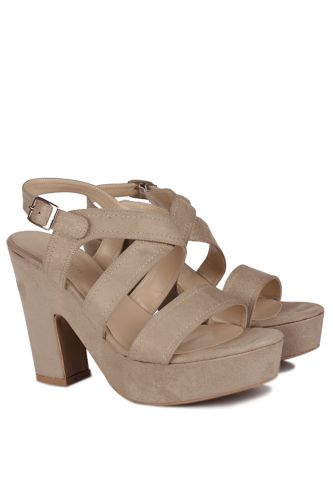 Fitbas 111096 327 Kadın Ten Süet Büyük & Küçük Numara Platform Ayakkabı - Fitbas (1)