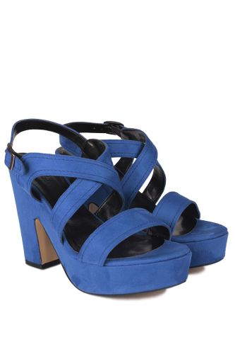 Fitbas 111096 427 Kadın Saks Süet Büyük & Küçük Numara Platform Ayakkabı - Fitbas (1)