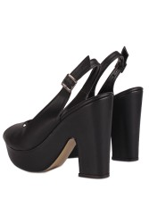 Fitbas 111097 014 Kadın Siyah Büyük & Küçük Numara Platform Ayakkabı - Thumbnail