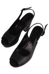 Fitbas 111097 014 Kadın Siyah Büyük & Küçük Numara Platform Ayakkabı - Thumbnail