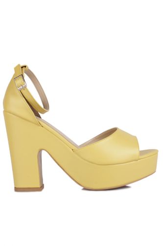 Fitbas 111098 125 Kadın Sarı Büyük & Küçük Numara Platform Ayakkabı
