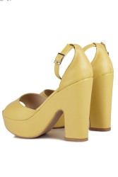 Fitbas 111098 125 Kadın Sarı Büyük & Küçük Numara Platform Ayakkabı - Thumbnail