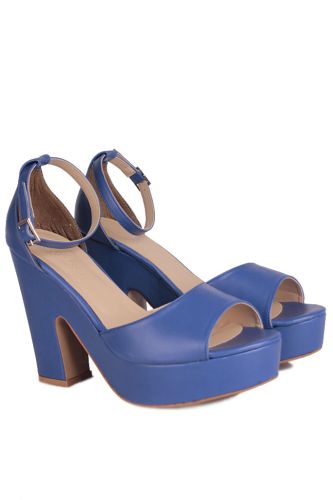 Fitbas - Fitbas 111098 424 Kadın Mavi Büyük & Küçük Numara Platform Ayakkabı (1)