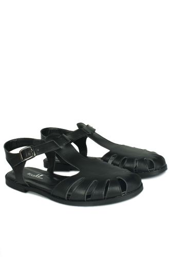 Fitbas 111118 014 Kadın Siyah Büyük Numara Sandalet - Fitbas (1)