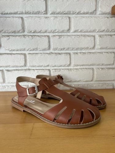 Fitbas - Fitbas 111118 167 Kadın Taba Büyük Numara Sandalet (1)