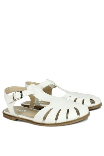 Fitbas 111118 468 Kadın Beyaz Büyük Numara Sandalet - Fitbas (1)