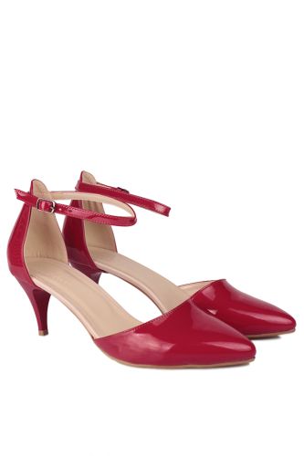 Fitbas - Fitbas 111134 521 Kadın Kırmızı Rugan Büyük & Küçük Numara Stiletto (1)