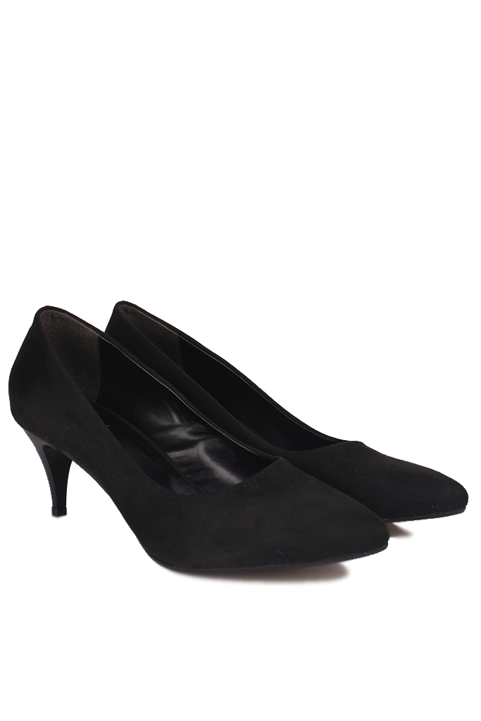 Fitbas 111203 008 Kadın Siyah Süet Günlük Büyük & Küçük Numara Ayakkabı