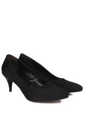 Fitbas 111203 008 Kadın Siyah Süet Günlük Büyük & Küçük Numara Ayakkabı - Thumbnail