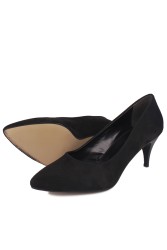 Fitbas 111203 008 Kadın Siyah Süet Günlük Büyük & Küçük Numara Ayakkabı - Thumbnail