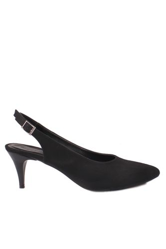 Fitbas 111215 008 Kadın Siyah Süet Büyük & Küçük Numara Stiletto
