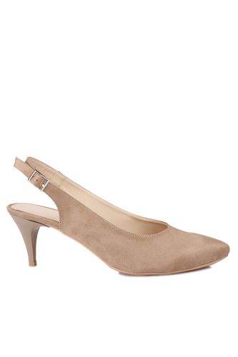 Fitbas 111215 327 Kadın Ten Süet Büyük & Küçük Numara Stiletto
