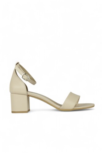 Fitbas 111272 319 Kadın Ten Topuklu Büyük & Küçük Numara Sandalet - Fitbas