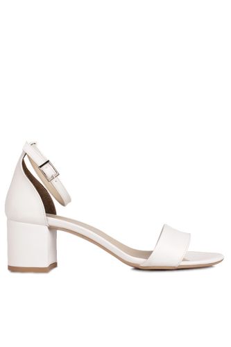 Fitbas 111272 468 Kadın Beyaz Cilt Topuklu Büyük & Küçük Numara Sandalet - Fitbas (1)