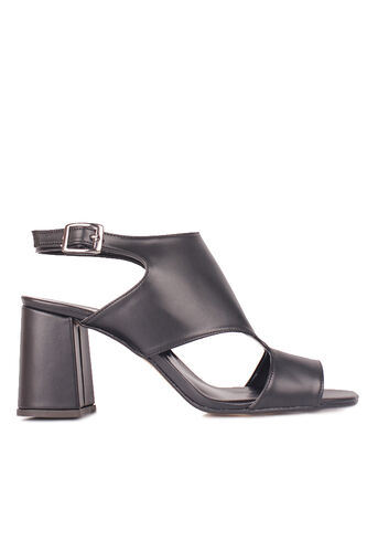 Fitbas 112300 014 Kadın Siyah Topuklu Büyük & Küçük Numara Yazlık Ayakkabı