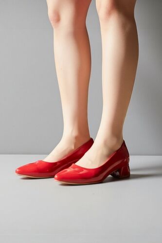 Fitbas 111330 520 Kadın Kırmızı Rugan Büyük & Küçük Numara Ayakkabı - Fitbas