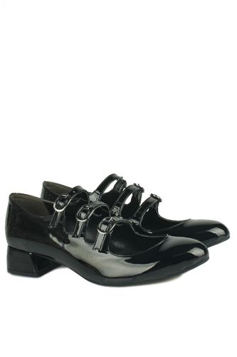 Fitbas - Fitbas 111350 020 Kadın Siyah Rugan Büyük & Küçük Numara Ayakkabı (1)