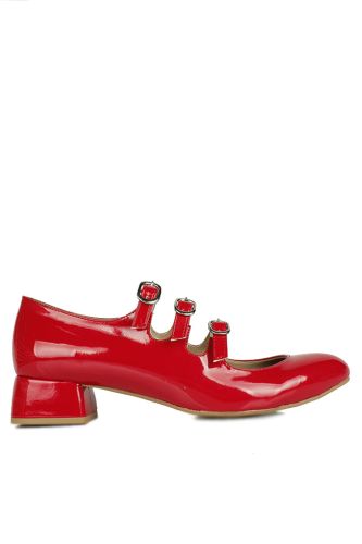 Fitbas 111350 520 Kadın Kırmızı Rugan Büyük & Küçük Numara Ayakkabı