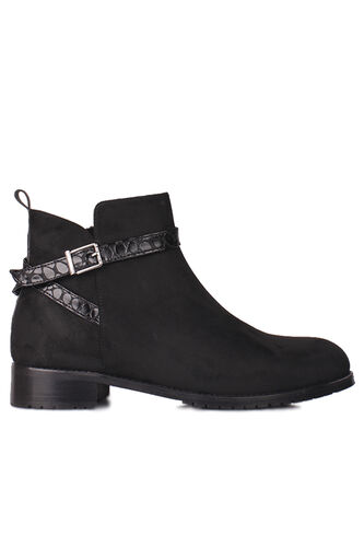 Fitbas 111402 008 Kadın Siyah Süet Büyük & Küçük Numara Bot - Fitbas (1)