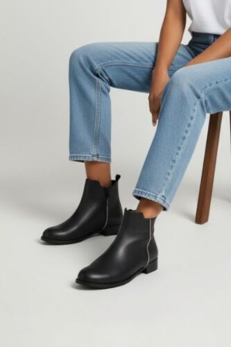 Fitbas 111404 014 Kadın Siyah Cilt Büyük & Küçük Numara Bot - Fitbas