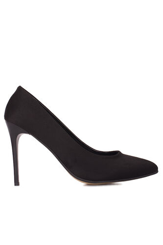 Fitbas 111500 008 Kadın Siyah Süet Büyük & Küçük Numara Stiletto