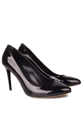 Fitbas - Fitbas 111500 020 Kadın Siyah Rugan Büyük & Küçük Numara Stiletto (1)