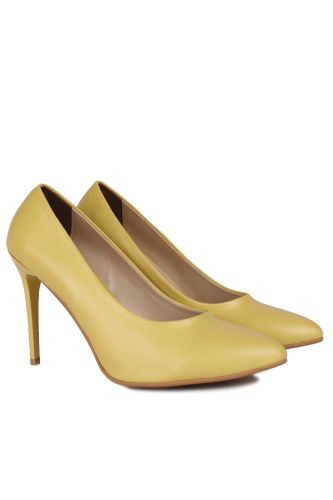 Fitbas - Fitbas 111500 124 Kadın Sarı Büyük & Küçük Numara Stiletto (1)