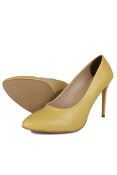 Fitbas 111500 124 Kadın Sarı Büyük & Küçük Numara Stiletto - Thumbnail