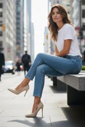 Fitbas 111505 327 Kadın Ten Süet Büyük & Küçük Numara Stiletto - 5