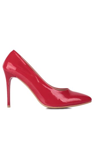 Fitbas 111500 559 Kadın Kırmızı Rugan Büyük & Küçük Numara Stiletto