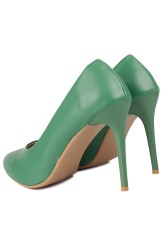 Fitbas 111500 674 Kadın Yeşil Büyük & Küçük Numara Stiletto - Thumbnail