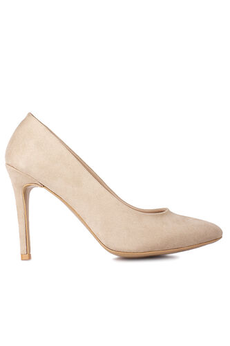 Fitbas 111501 327 Kadın Ten Süet Büyük & Küçük Numara Stiletto