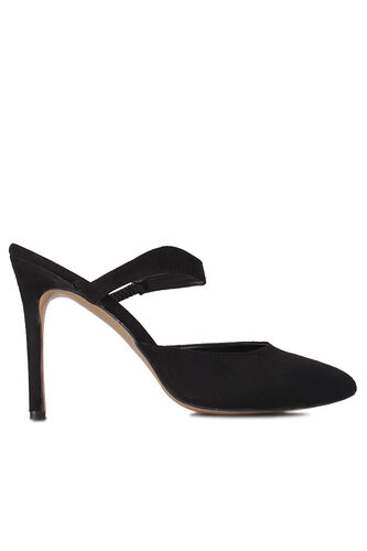 Fitbas - Fitbas 111503 008 Kadın Siyah Süet Büyük & Küçük Numara Stiletto (1)