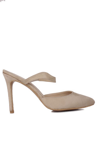 Fitbas 111503 327 Kadın Ten Süet Büyük & Küçük Numara Stiletto