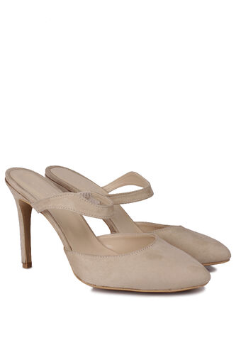 Fitbas - Fitbas 111503 327 Kadın Ten Süet Büyük & Küçük Numara Stiletto (1)