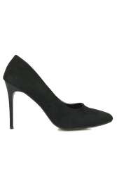 Fitbas 111505 008 Kadın Siyah Süet Büyük & Küçük Numara Stiletto - 1