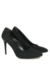 Fitbas 111505 008 Kadın Siyah Süet Büyük & Küçük Numara Stiletto - 2