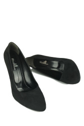 Fitbas 111505 008 Kadın Siyah Süet Büyük & Küçük Numara Stiletto - 4