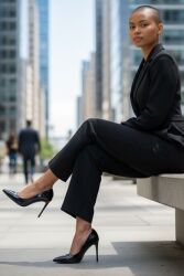 Fitbas 111505 020 Kadın Siyah Rugan Büyük & Küçük Numara Stiletto 