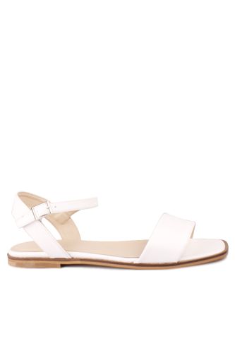 Fitbas 111602 468 Kadın Beyaz Büyük & Küçük Numara Sandalet - Fitbas