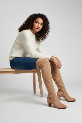 Fitbas 111741 327 Kadın Ten Küt Burun Streç Büyük Küçük Numara Çizme - Fitbas