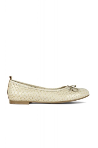 Fitbas 111803 325 Kadın Ten Mat Deri Büyük & Küçük Numara Babet - Fitbas