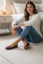 Fitbas 111803 625 Kadın Bordo Matt Deri Büyük & Küçük Numara Babet - 3