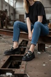 Fitbas 111975 020 Kadın Siyah Rugan Büyük & Küçük Numara Ayakkabı - 5