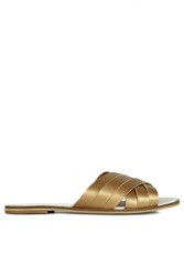 Fitbas 112110 721 Kadın Gold Büyük Numara Sandalet - Thumbnail