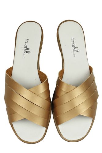 Fitbas 112110 721 Kadın Gold Büyük Numara Sandalet