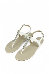 Fitbas 112116 468 Kadın Beyaz Ten Büyük Numara Sandalet - 4