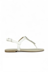 Fitbas 112116 468 Kadın Beyaz Ten Büyük Numara Sandalet - 3